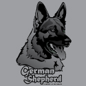 German Shepherd Woodcut
