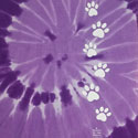 White Paw Trail - Purple Swirl Tiedye