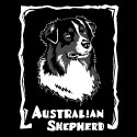Australian Shepherd Woodcut (Tri)