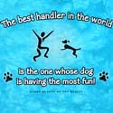 The Best Handler in the World the One Whose Dog Is Having the Most Fun!